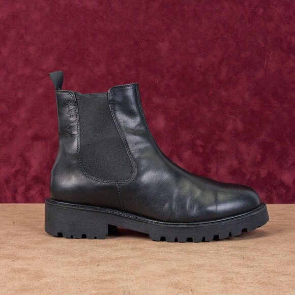 Vagabond Women Kenova Black Leather Lug Sole Chelsea Ankle Boots Sz 10 - Picture 3 of 8